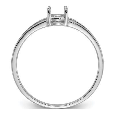 14K White Gold Oval Ring Mounting – view 2
