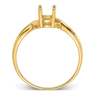 14K Yellow Gold Oval Ring Mounting – view 3
