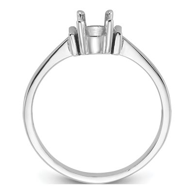 14K White Gold Oval Ring Mounting – view 2