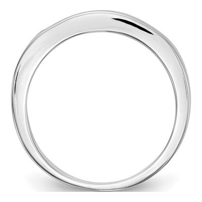 14K White Gold 7-Stone Princess Diamond Band, Size 7 – view 3