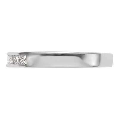 14K White Gold 7-Stone Princess Diamond Band, Size 7 – view 4