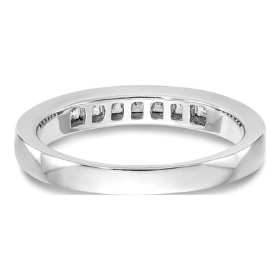 14K White Gold 7-Stone Princess Diamond Band, Size 7 – view 6