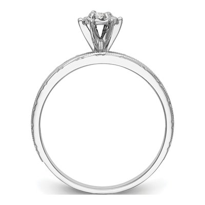14K White Gold 1/20 ct tw Diamond Engagement Ring – view 2