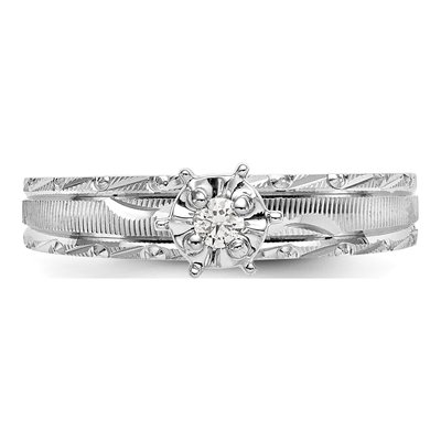 14K White Gold 1/20 ct tw Diamond Engagement Ring – view 4