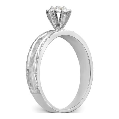 14K White Gold 1/20 ct tw Diamond Engagement Ring – view 6