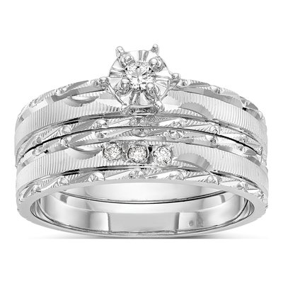 14K White Gold 1/20 ct tw Diamond Engagement Ring – view 7