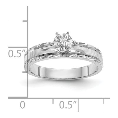 14K White Gold 1/20 ct tw Diamond Engagement Ring – view 8