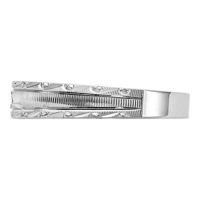 14K White Gold Diamond Trio Wedding Band – view 3