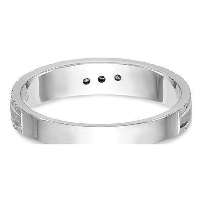 14K White Gold Diamond Trio Wedding Band – view 5