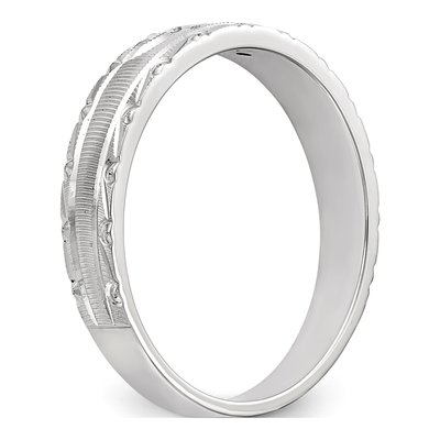 14K White Gold Diamond Trio Wedding Band – view 6