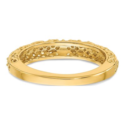 14K Yellow Gold 3mm Filigree Wedding Band – view 6
