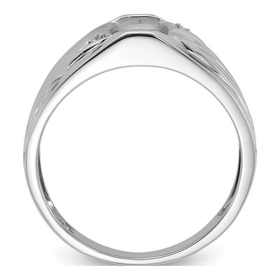 Men's 14K White Gold Holds Oval Onyx Diamonds Ring Mounting – view 3