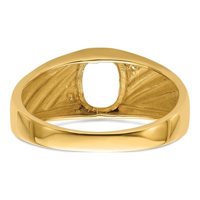 Men's 14K Yellow Gold Oval Onyx Ring Mounting – view 5