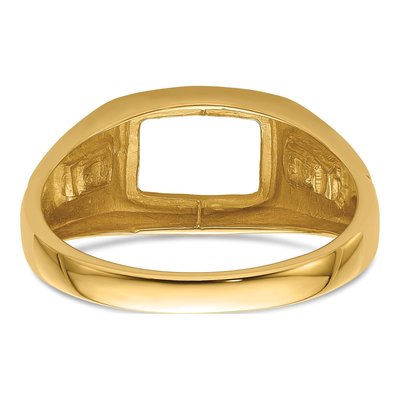 Men's 14K Yellow Gold Onyx Holds Barrel Ring Mounting – view 4