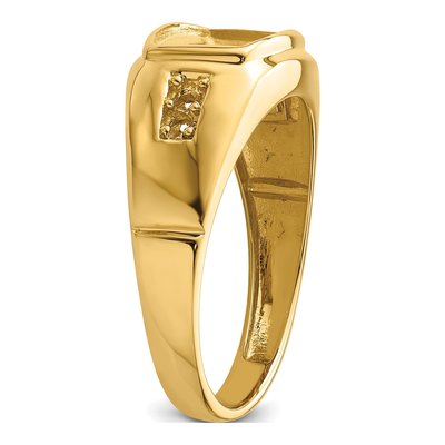 Men's 14K Yellow Gold Onyx Holds Barrel Ring Mounting – view 5