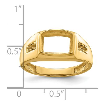 Men's 14K Yellow Gold Onyx Holds Barrel Ring Mounting – view 6