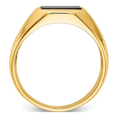 Men's 14K Yellow Gold Onyx Ring Mounting – view 2