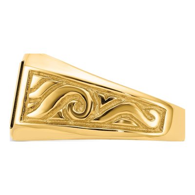 Men's 14K Yellow Gold Onyx Ring Mounting – view 3