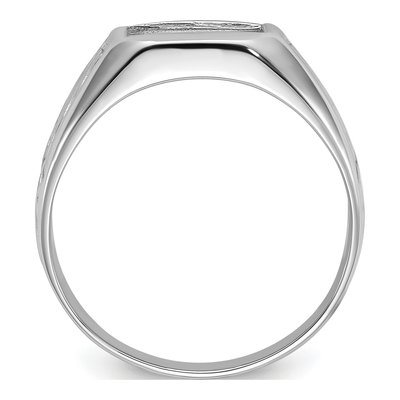 Men's 14K White Gold Onyx Ring Mounting – view 3