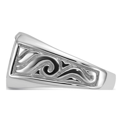Men's 14K White Gold Onyx Ring Mounting – view 4