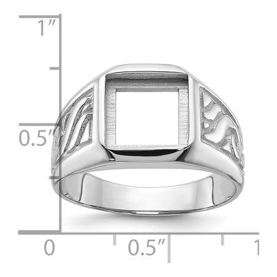 Men's 14K White Gold Onyx Ring Mounting – view 6