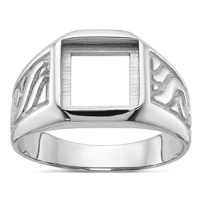Men's 14K White Gold Onyx Ring Mounting