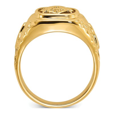 Men's 14K Yellow Gold Masonic Ring Mounting – view 3