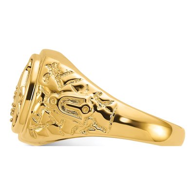Men's 14K Yellow Gold Masonic Ring Mounting – view 4