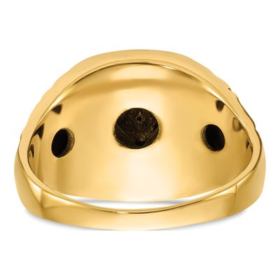 Men's 14K Yellow Gold Diamond Masonic Ring – view 6