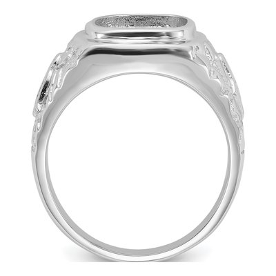 Men's 14K White Gold Masonic Ring Mounting – view 3