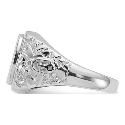 Men's 14K White Gold Masonic Ring Mounting – view 4