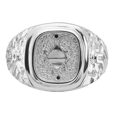 Men's 14K White Gold Masonic Ring Mounting – view 5