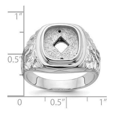 Men's 14K White Gold Masonic Ring Mounting – view 6