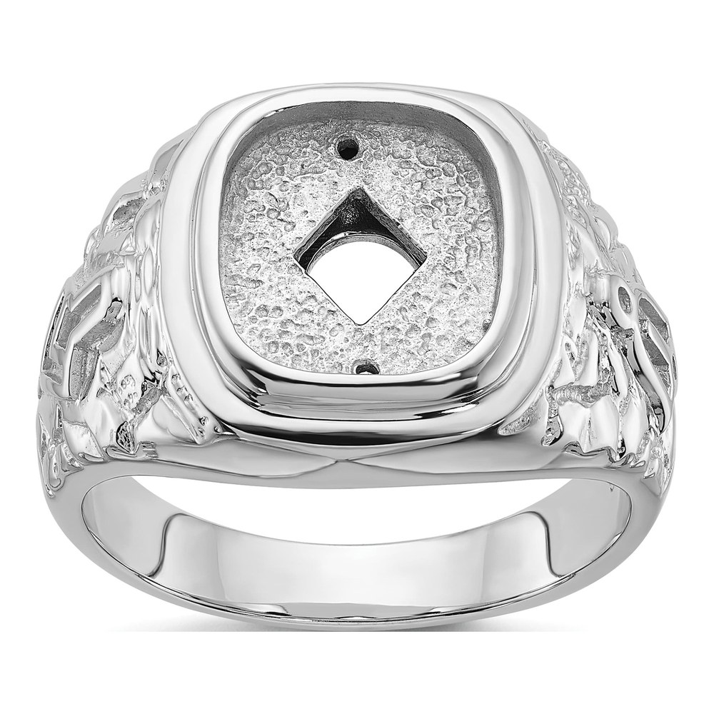 Men's 14K White Gold Masonic Ring Mounting