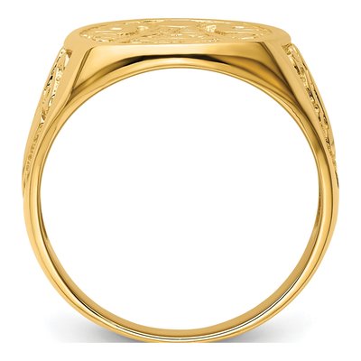 Men's 14K Yellow Gold Masonic Ring – view 3
