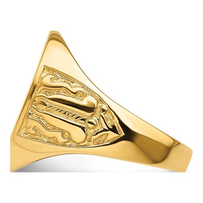 Men's 14K Yellow Gold Masonic Ring – view 5