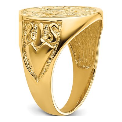 Men's 14K Yellow Gold Masonic Ring – view 8