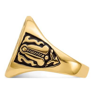 Men's 14K Yellow Gold Masonic Ring – view 4