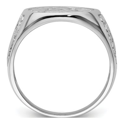 Men's 14K White Gold Masonic Ring – view 2