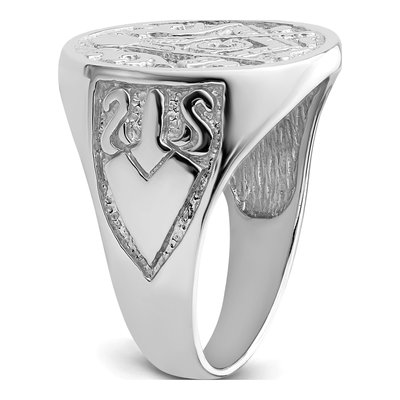 Men's 14K White Gold Masonic Ring – view 6