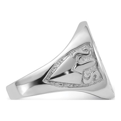 Men's 14K White Gold Masonic Ring – view 8