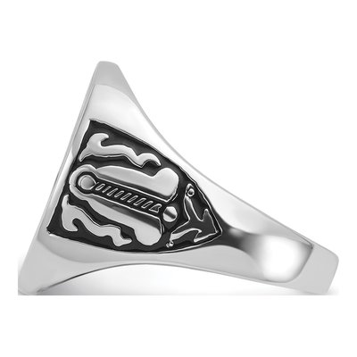 Men's 14K White Gold Masonic Ring – view 6