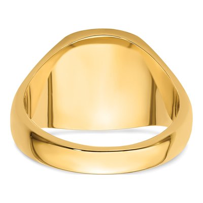 Men's 14K Yellow Gold Grooved Masonic Ring – view 6