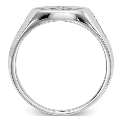 Men's 14K White Gold Masonic Ring – view 3