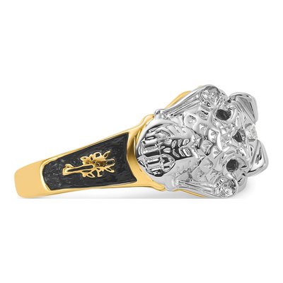 Men's 14K Two-Tone Gold 1/5 ct tw Diamond Masonic Ring – view 7