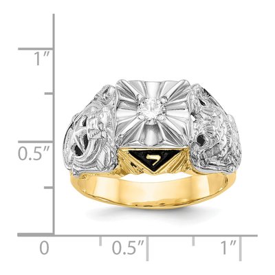 Men's 14K Two-Tone Gold 1/5 ct tw Diamond Masonic Ring – view 8