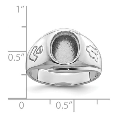 Men's 14K White Gold Masonic Ring Mounting – view 6