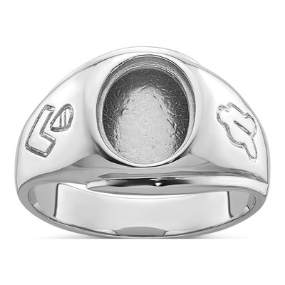 Men's 14K White Gold Masonic Ring Mounting
