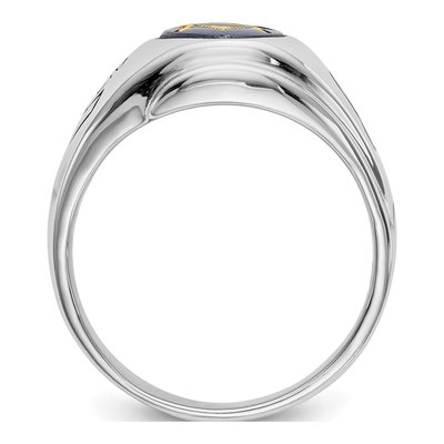 Men's 14K White Gold Masonic Ring – view 2