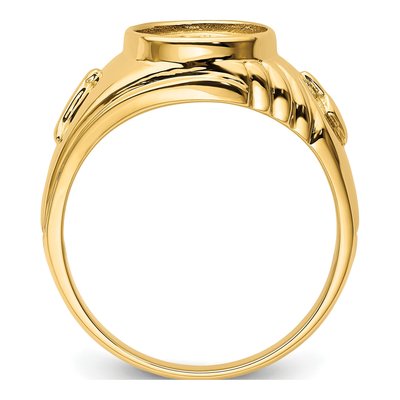 Men's 14K Yellow Gold Masonic Ring Mounting – view 2